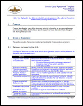 Service Level Agreement Template