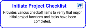 IT Initiate Project Checklist - kickoff meeting