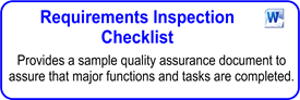 Requirements Inspection Checklist