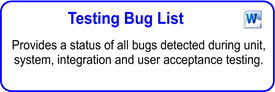 Testing Bug List