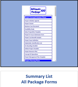 Quick View Planning Package Forms