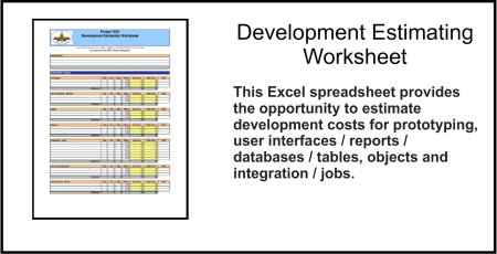 Development Estimating Worksheet