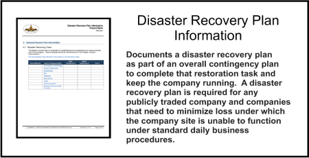 Disaster Recovery Plan Information