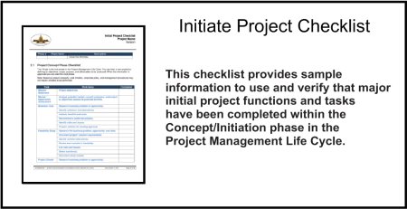 Initiate Project Checklist