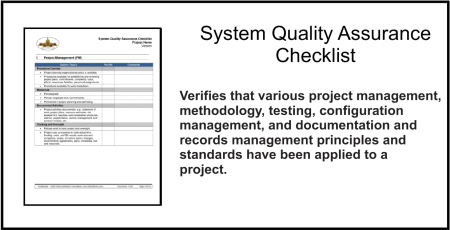 System Quality Assurance Checklist