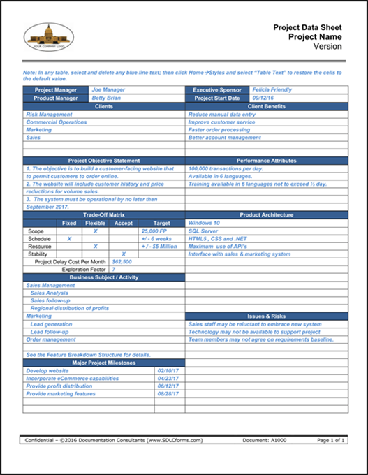 Agile_Project_Data_Sheet-P01-500